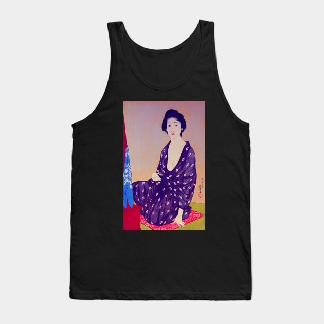 "Woman in a Summer Garment" by Hashiguchi Goyo (1920) TECHNICOLOR REMASTERED Tank Top by FineArtMaster